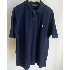 Polo Ralph Lauren Polo Shirt Mens 2XB XXB Big Navy Blue Preppy Pony BIg Tall